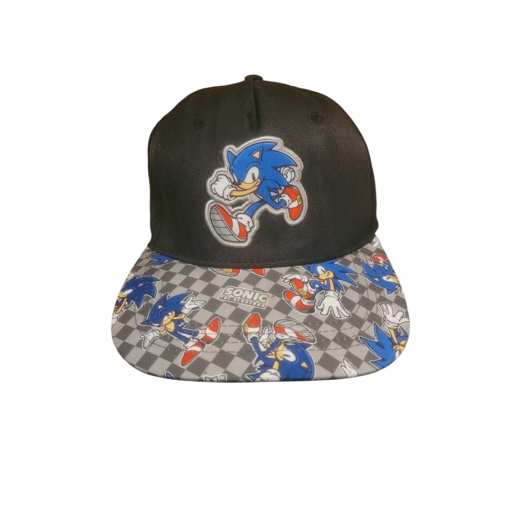 Sonic The Hedgehog Snapback Hat Multicolor One Size Embroidered‎ 6 Panel SEGA
